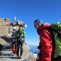 Fabio in vista della "Madonnina" sorride