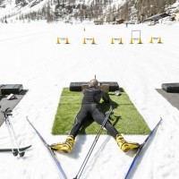 Fase di tiro con le carabine elettroniche - Valsavarenche